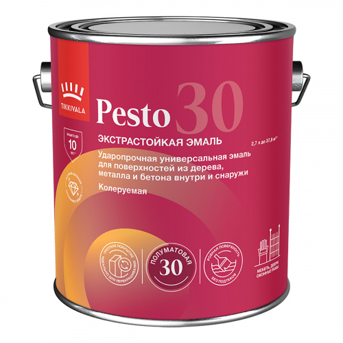Эмаль универсальная Tikkivala (Tikkurila) Pesto 30